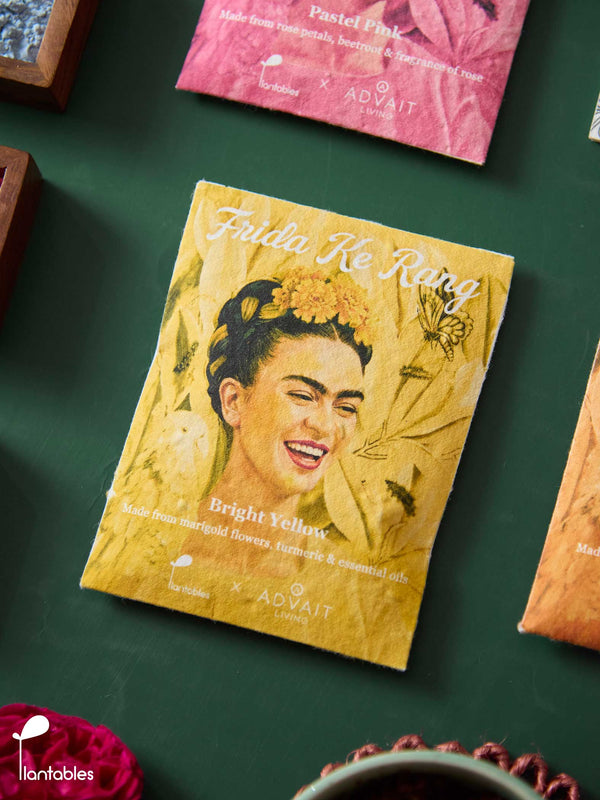 Frida ke Rang | Holi Art Kit | Organic Gulals & Plantable Postcards