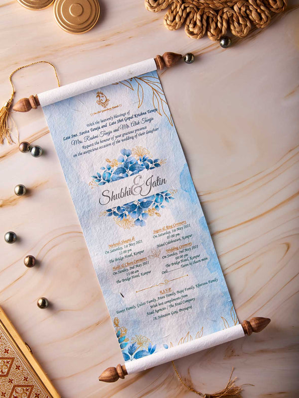 Azure Scroll Invitation