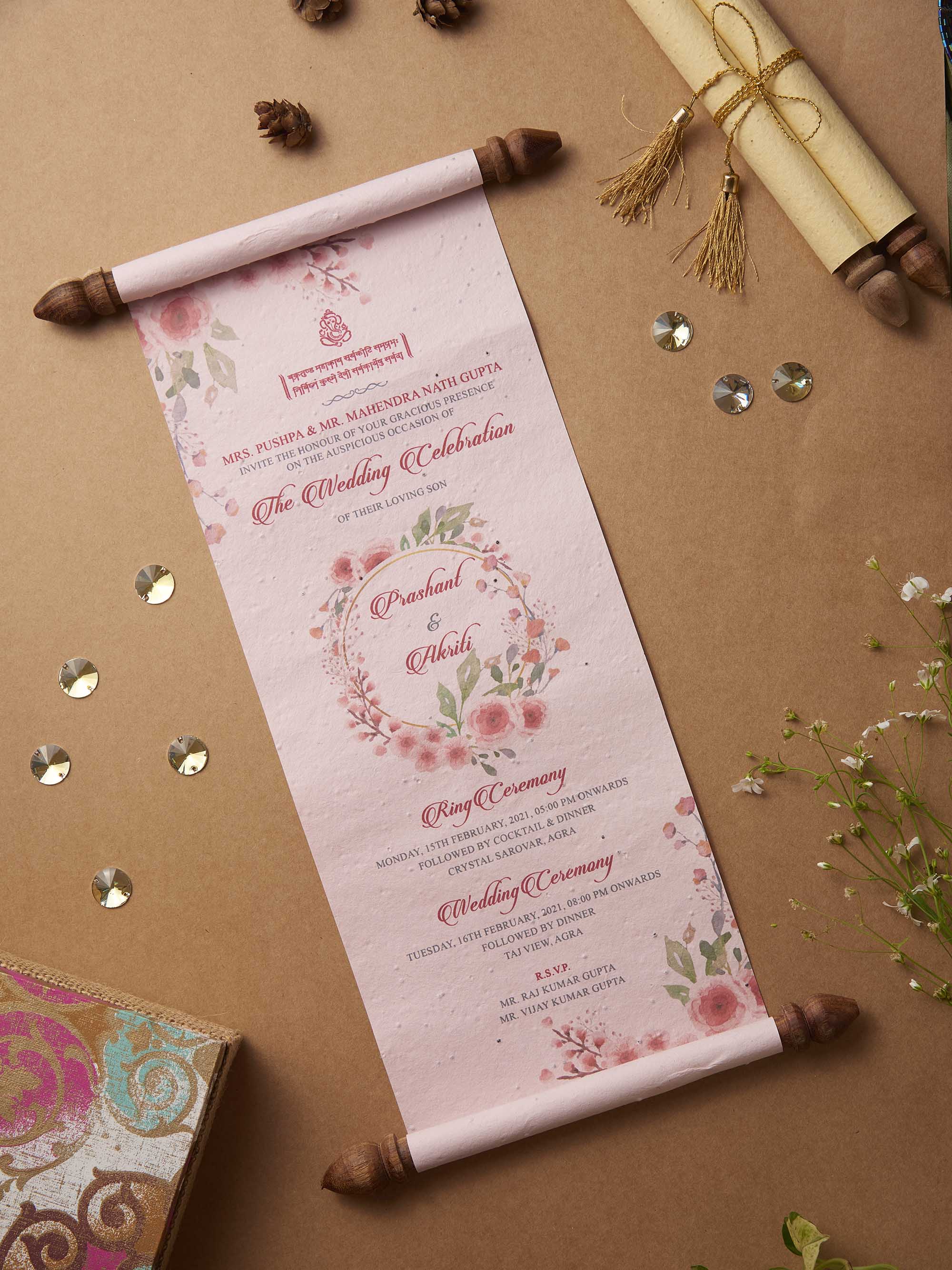 Dusty Rose Scroll